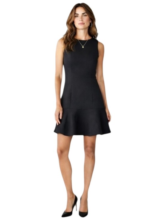 Mika & Gala Dresses & Skirts - Mika & Gala Size 8 Black Bow Back Keyhole Mini Dress Cotton Blend NWT